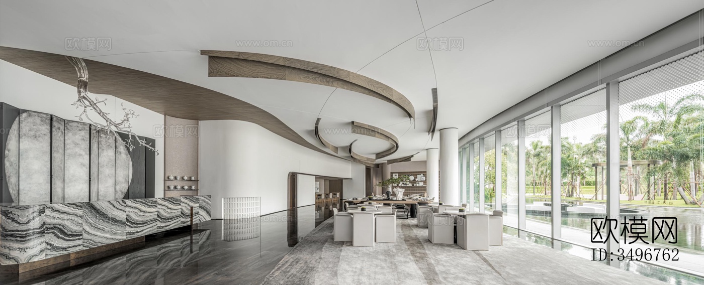现代售楼处效果图下载（渲染图17）