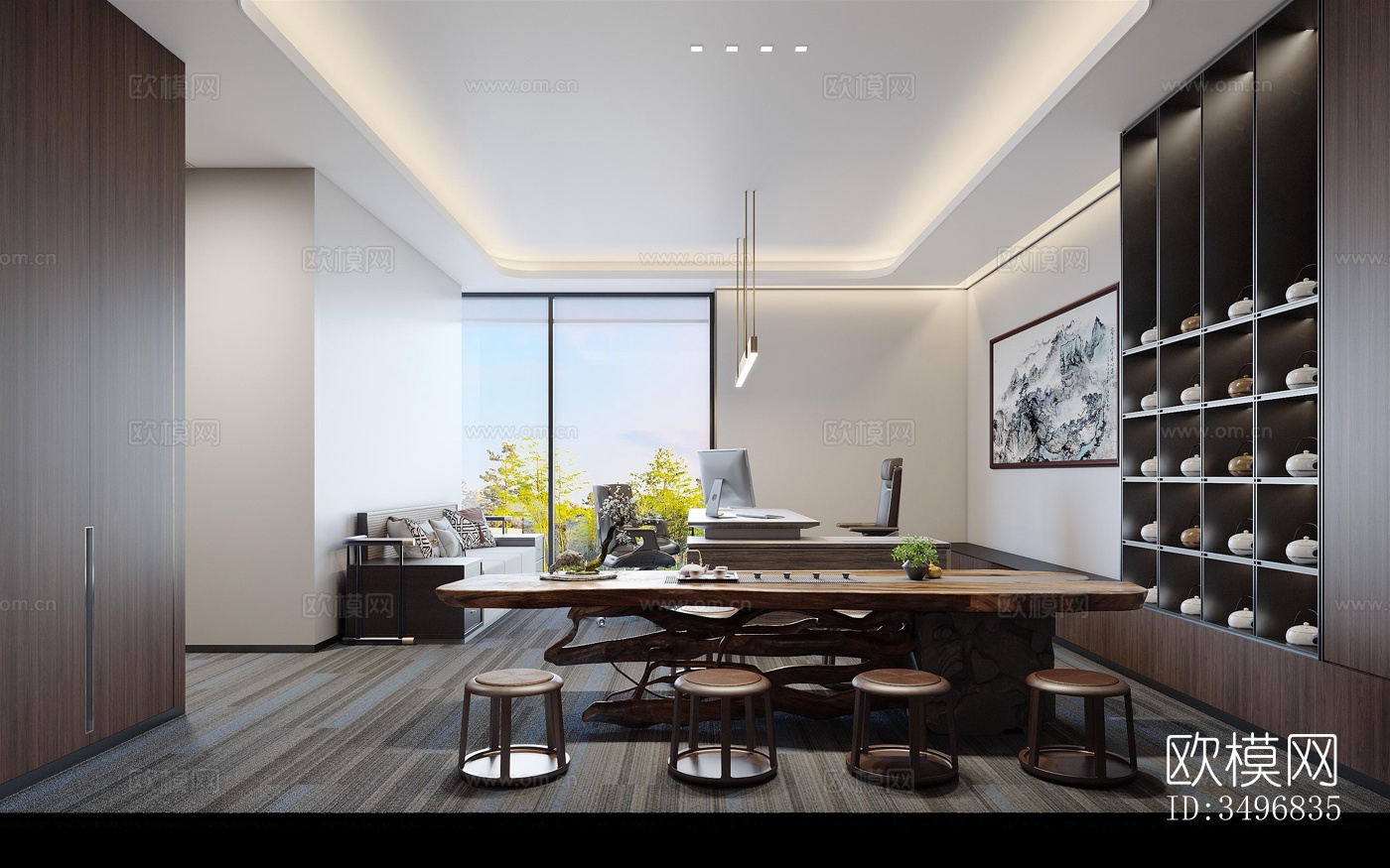 现代售楼处效果图下载（渲染图9）