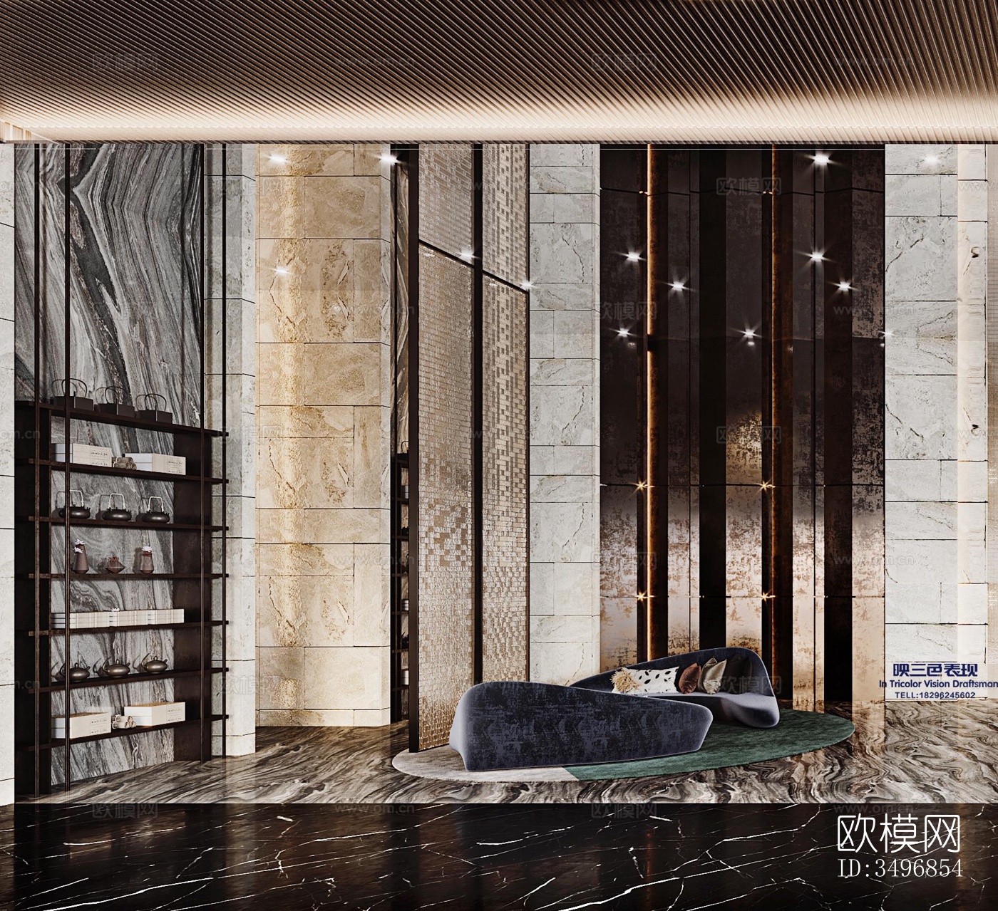 现代售楼处效果图下载（渲染图4）