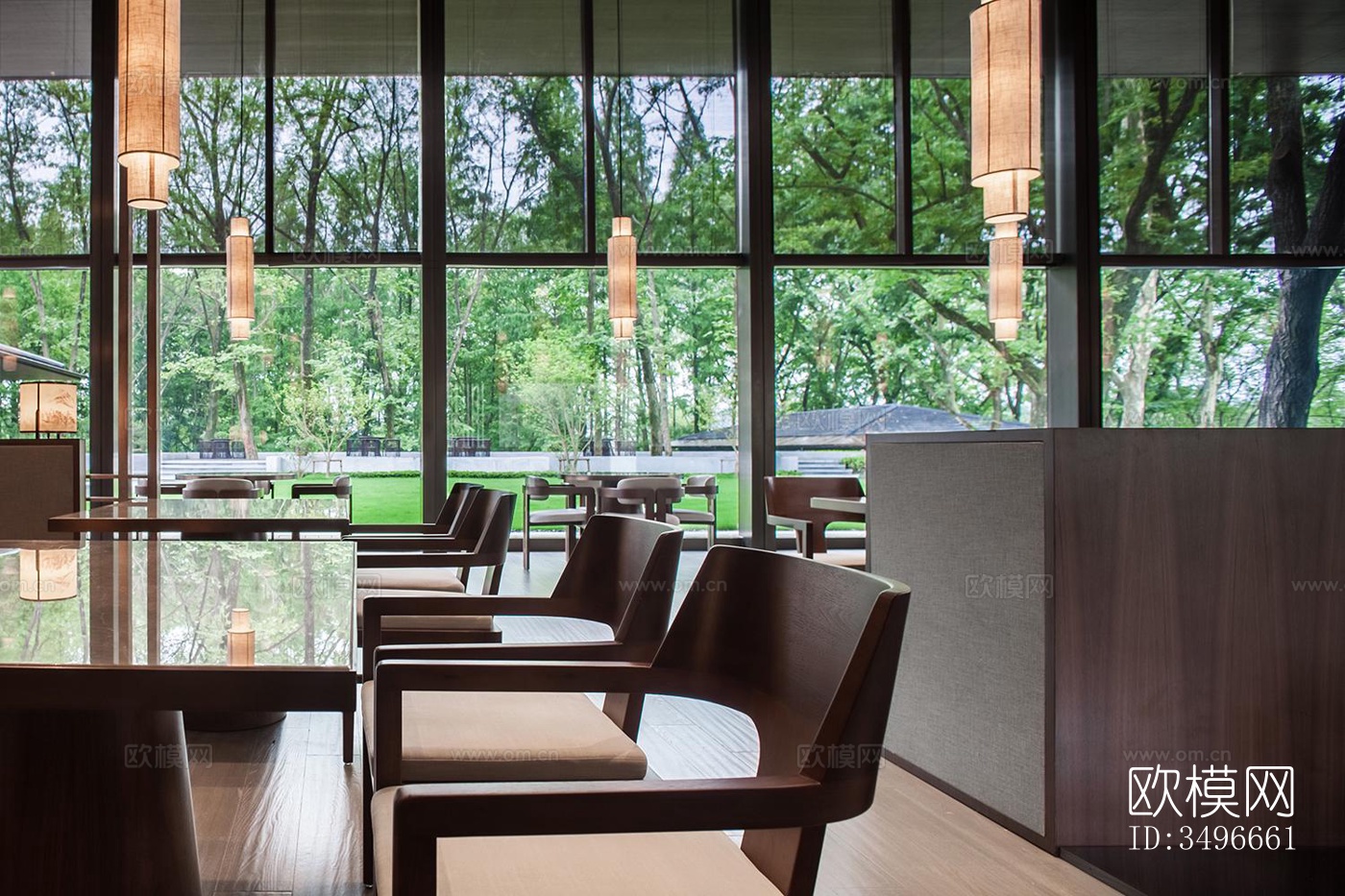 新中式售楼处效果图下载（渲染图2）