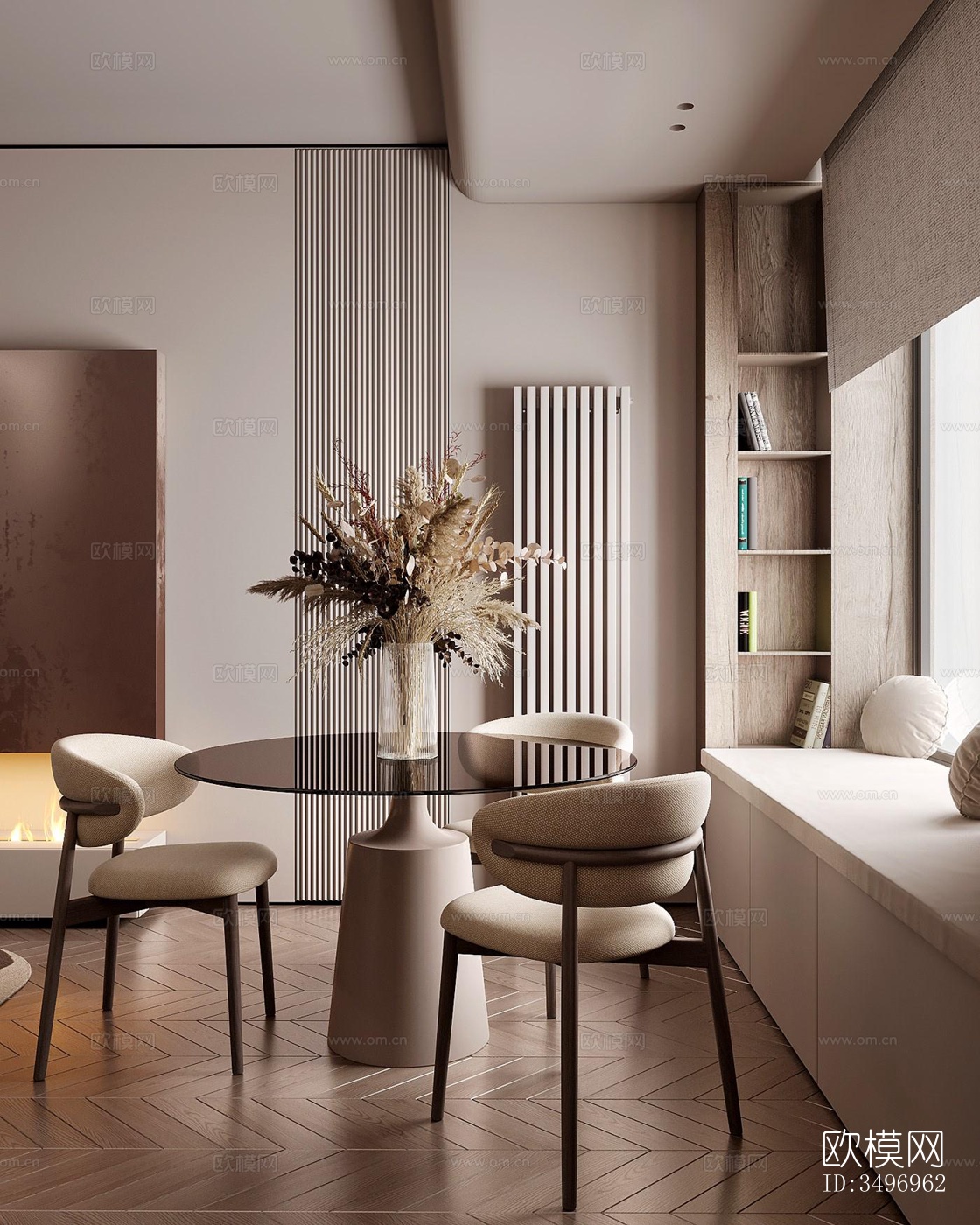 现代大平层效果图下载（渲染图20）