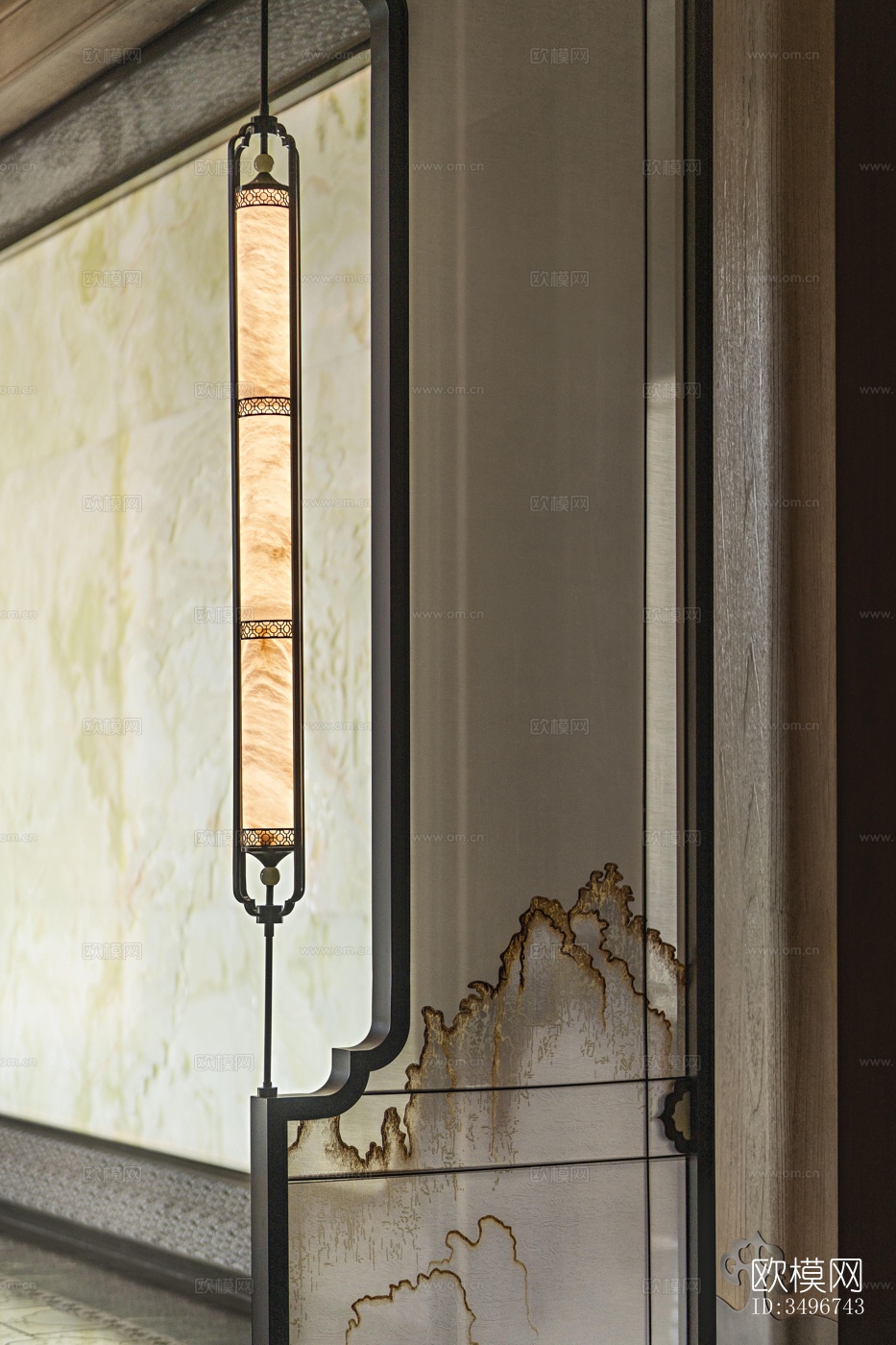 新中式售楼处效果图下载（渲染图9）