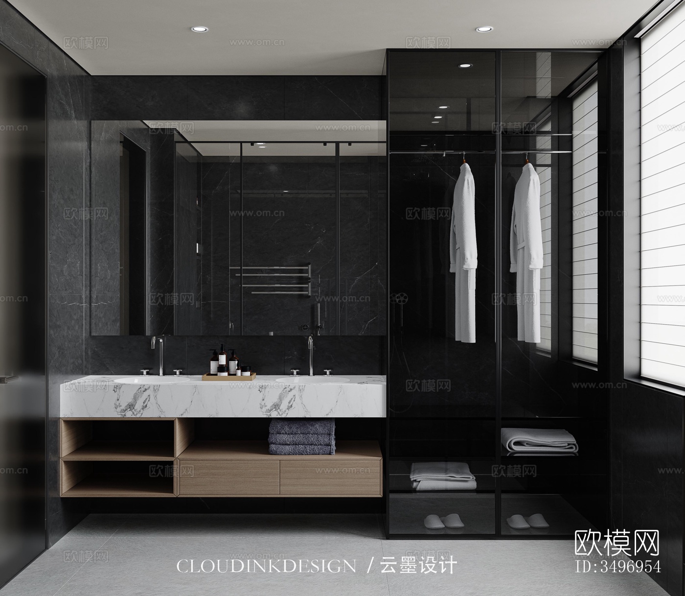 现代大平层效果图下载（渲染图6）