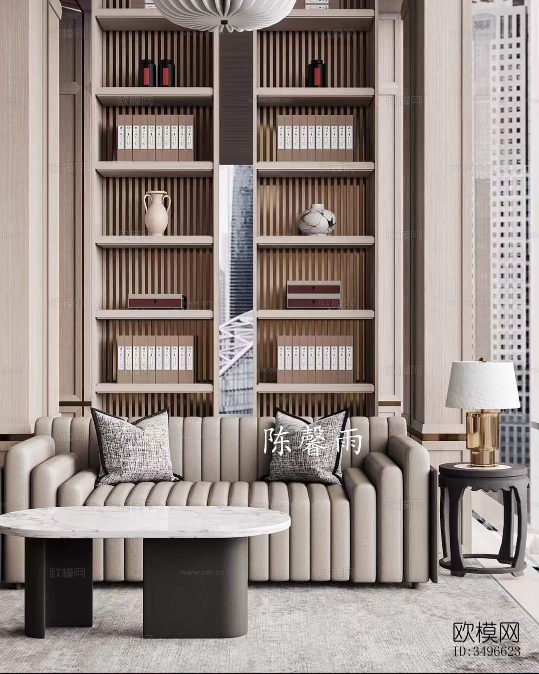 新中式售楼处效果图下载（渲染图6）