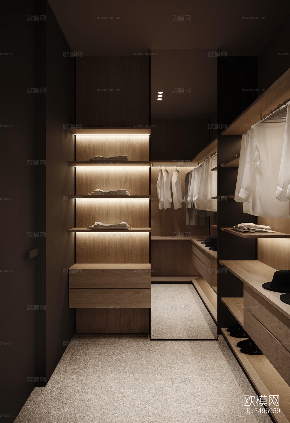 现代大平层效果图下载（渲染图9）