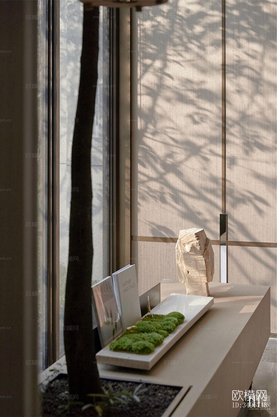 新中式售楼处效果图下载（渲染图4）