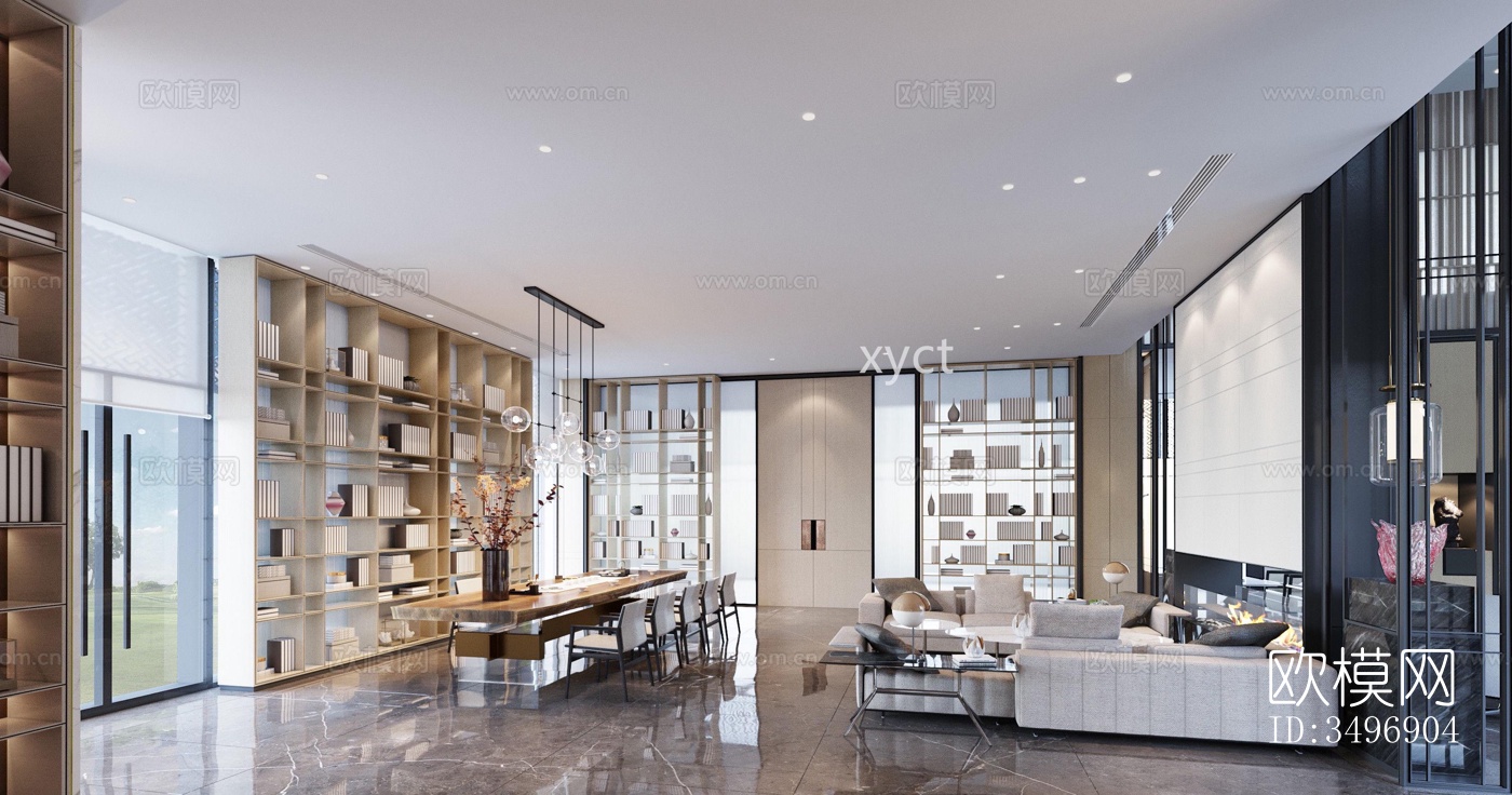 现代售楼处效果图下载（渲染图9）