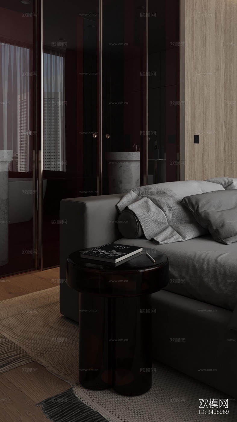 现代大平层效果图下载（渲染图8）