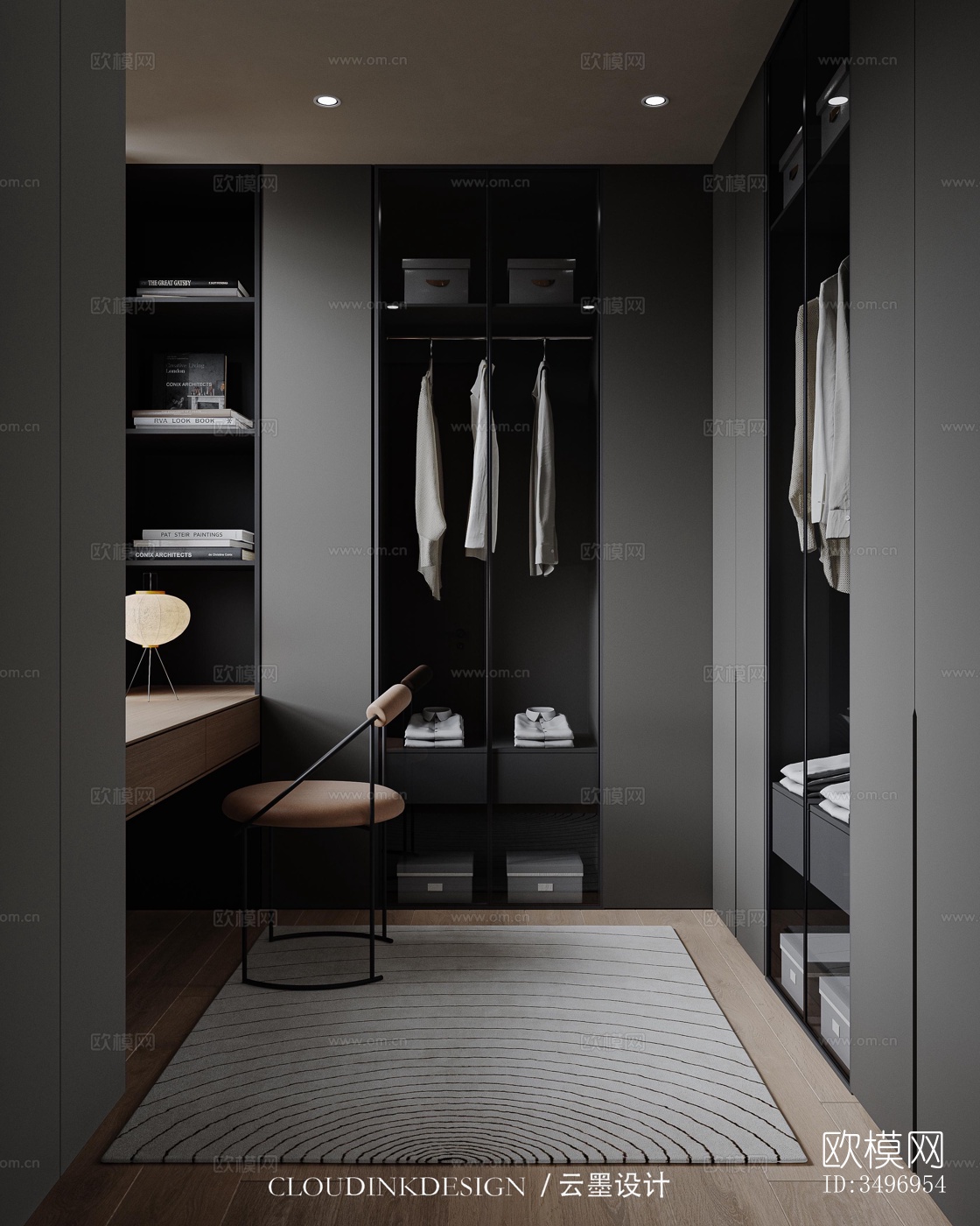 现代大平层效果图下载（渲染图8）