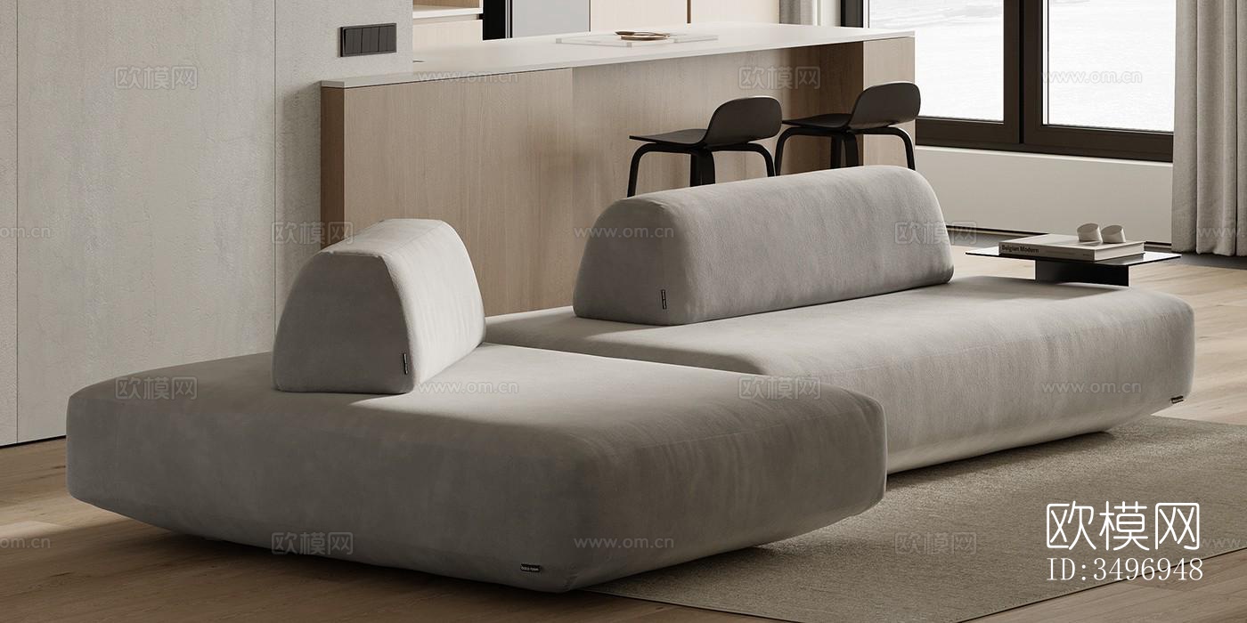 现代大平层效果图下载（渲染图16）