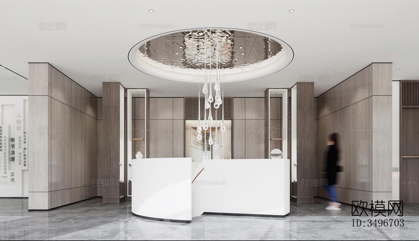 新中式售楼处效果图下载（渲染图9）