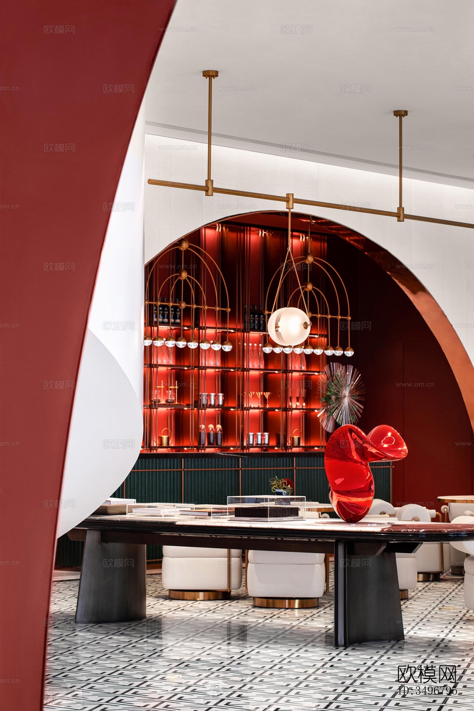 现代售楼处效果图下载（渲染图9）