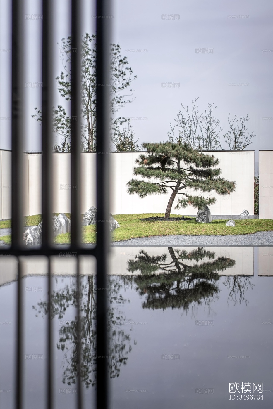 新中式售楼处效果图下载（渲染图4）