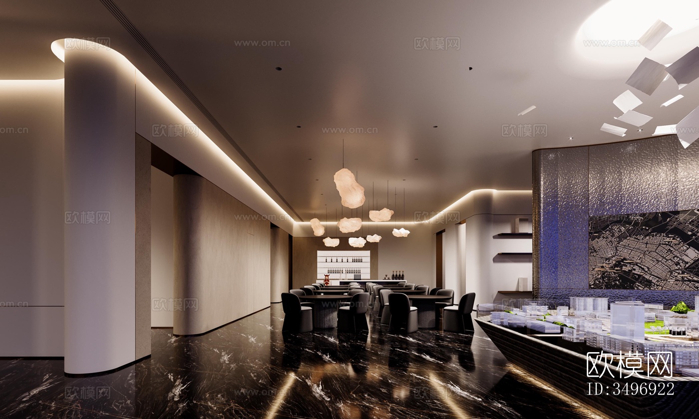 现代售楼处效果图下载（渲染图2）