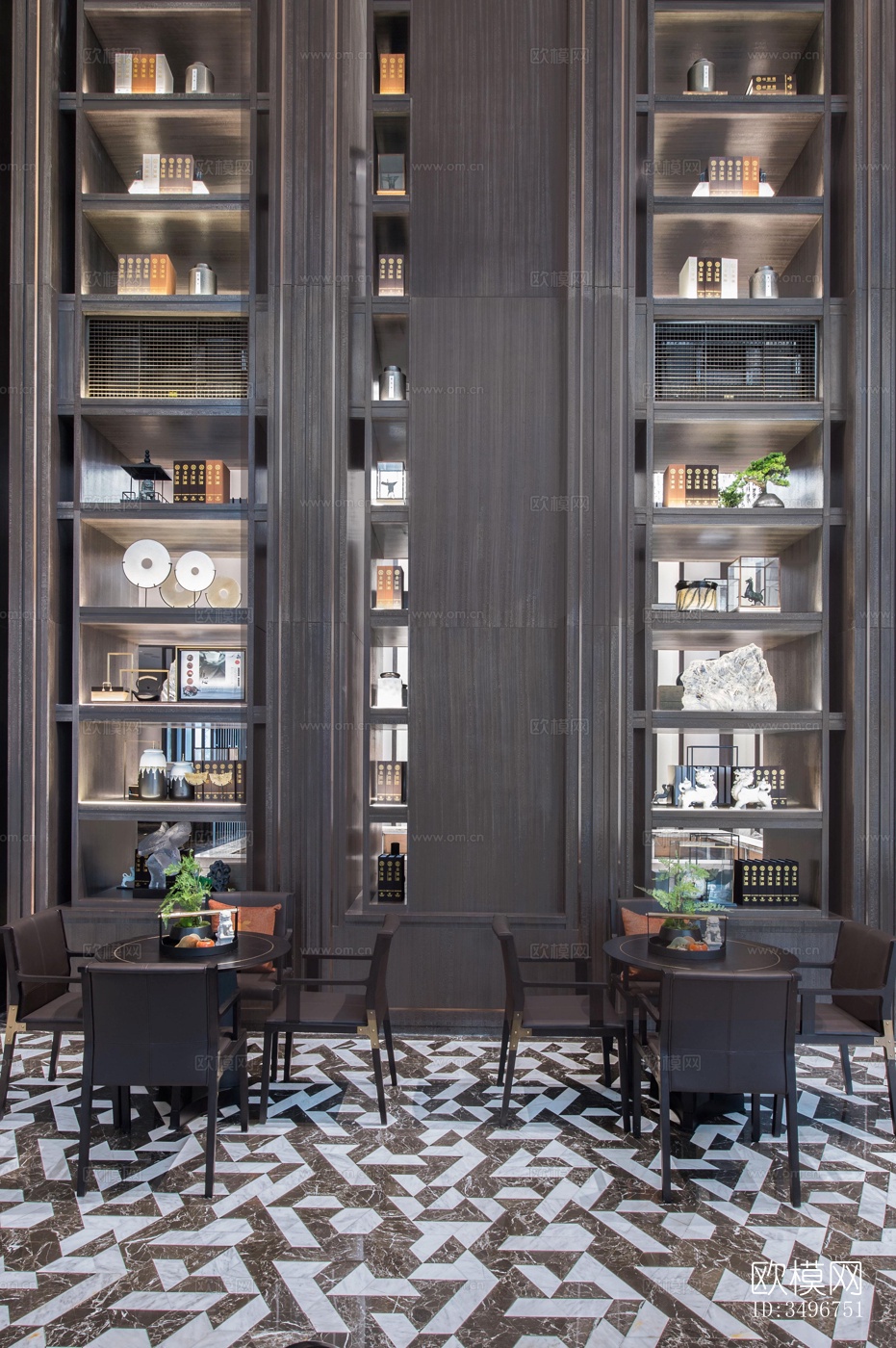 新中式售楼处效果图下载（渲染图6）