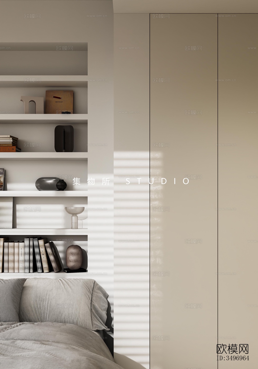 现代大平层效果图下载（渲染图11）