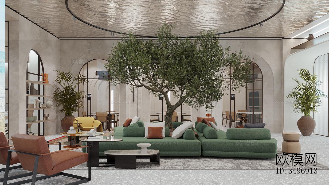 现代售楼处效果图下载（渲染图4）