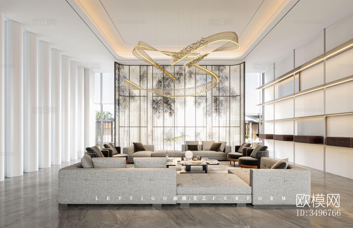 现代售楼处效果图下载（渲染图5）