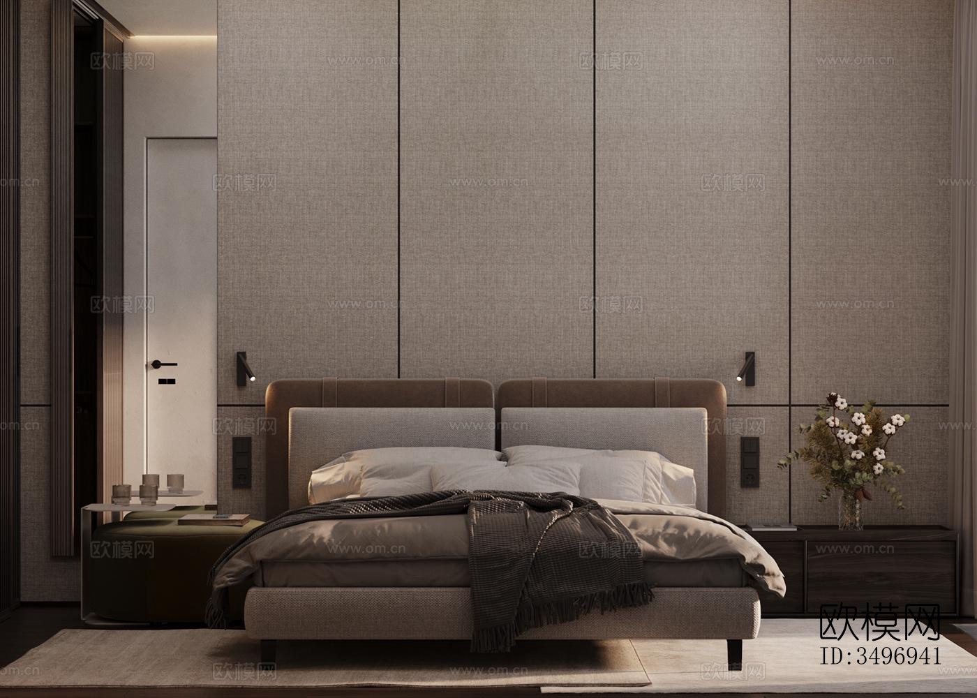 现代大平层效果图下载（渲染图5）