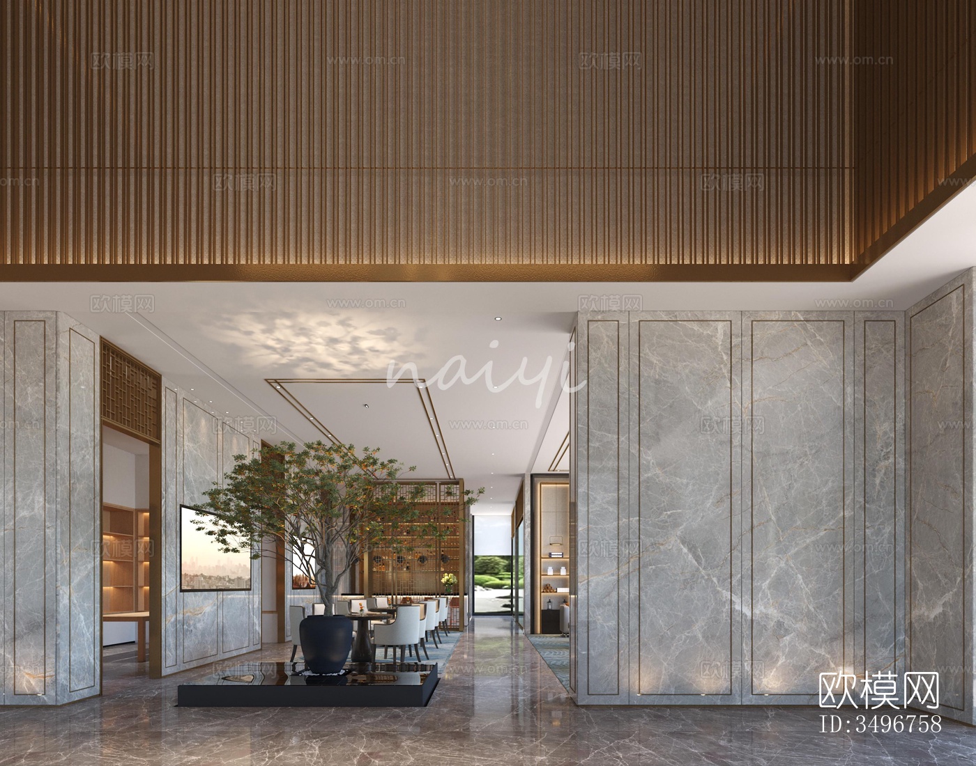 现代售楼处效果图下载（渲染图2）