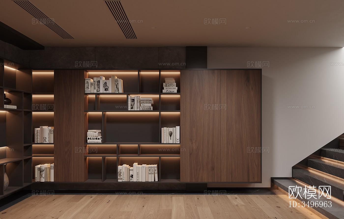 现代大平层效果图下载（渲染图5）