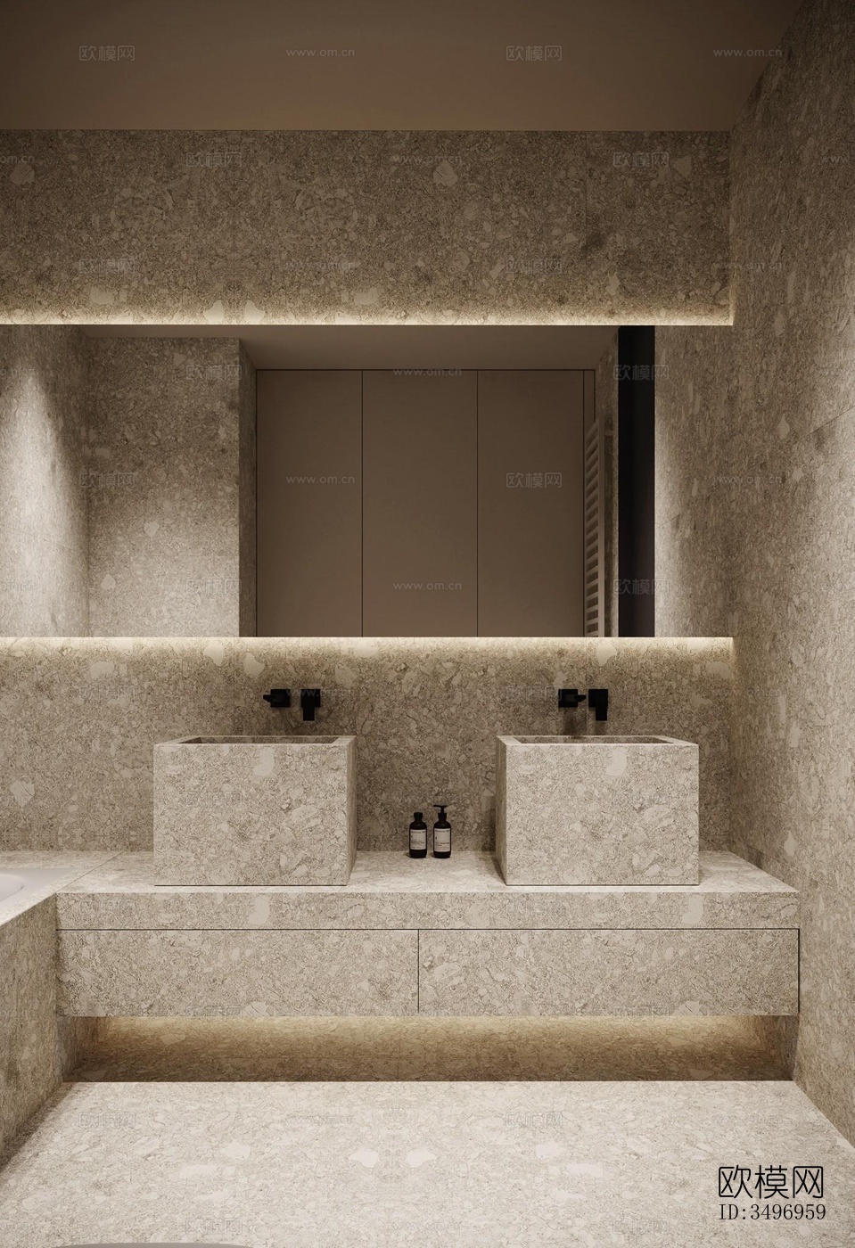 现代大平层效果图下载（渲染图13）