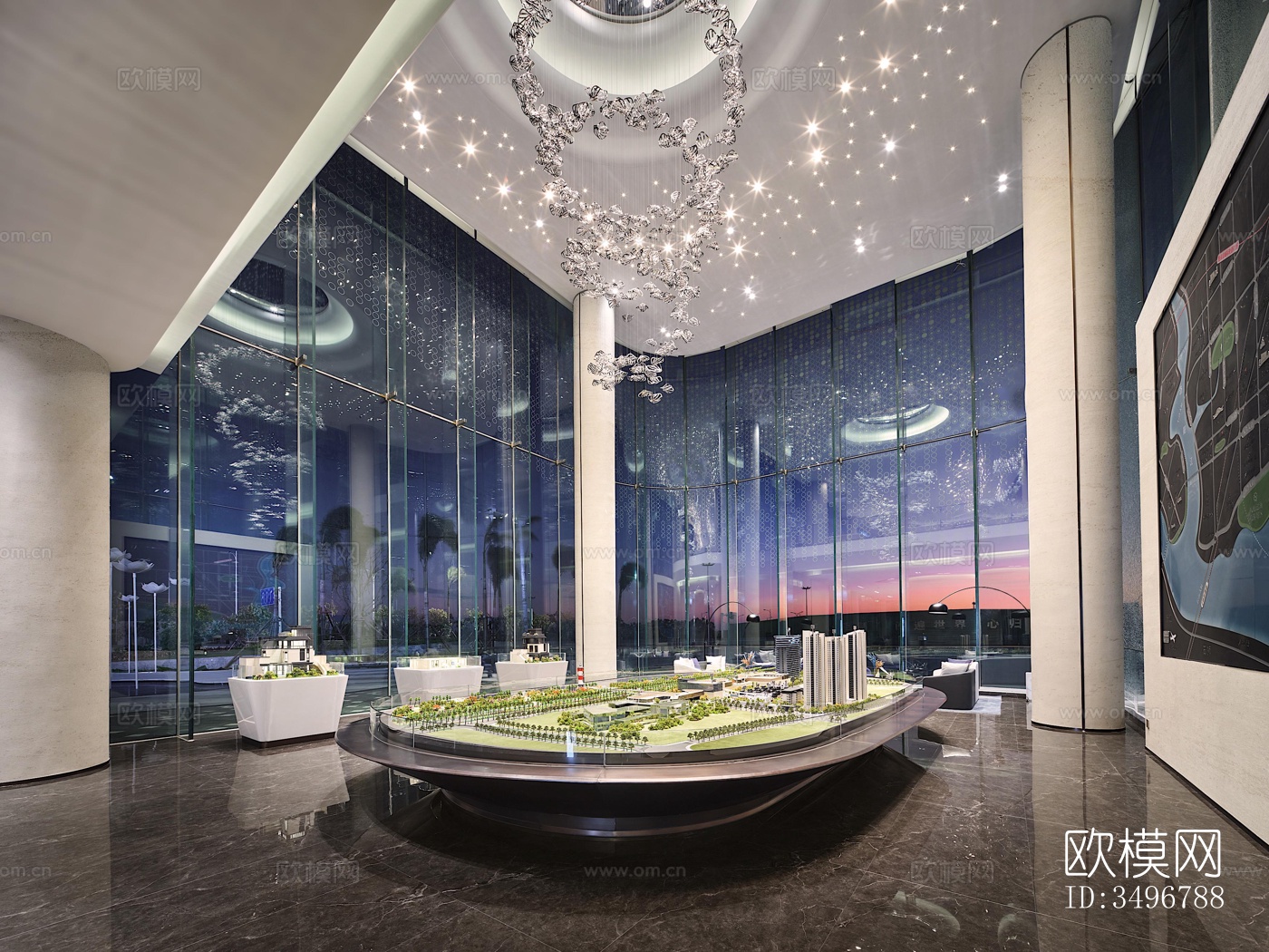 现代售楼处效果图下载（渲染图5）