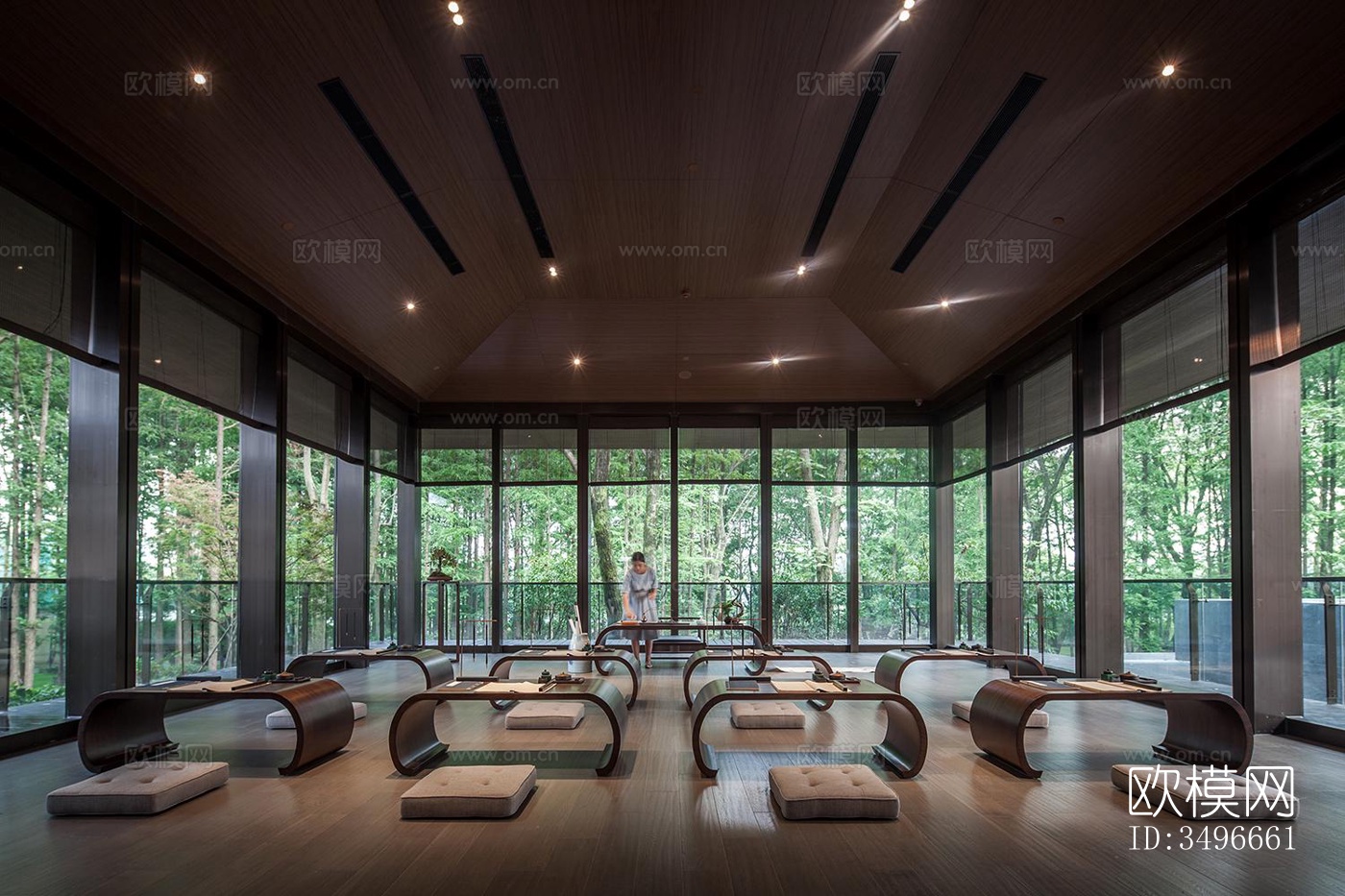 新中式售楼处效果图下载（渲染图3）