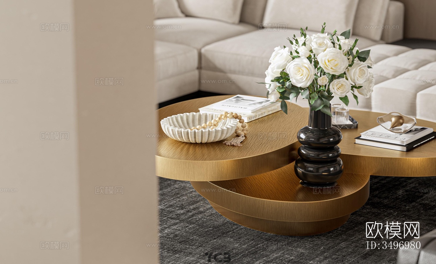 现代大平层效果图下载（渲染图16）