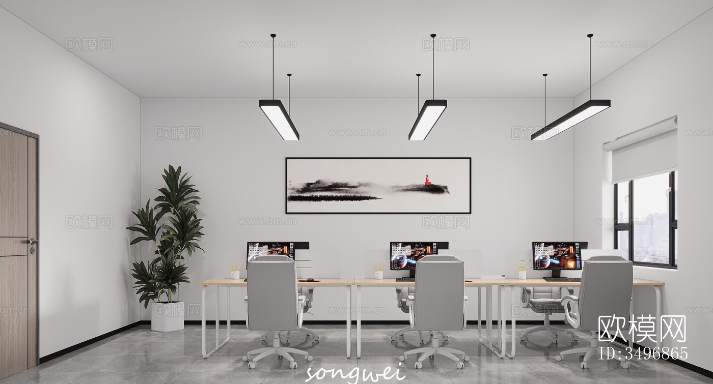 现代售楼处效果图下载（渲染图8）