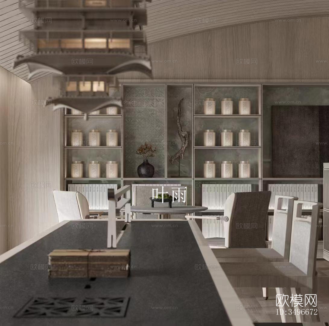 新中式售楼处效果图下载（渲染图8）