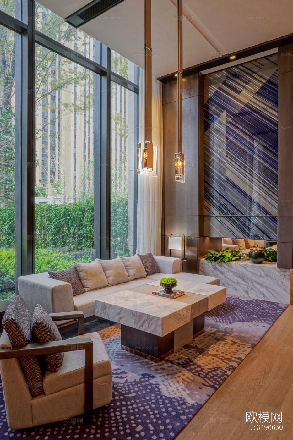 新中式售楼处效果图下载（渲染图9）