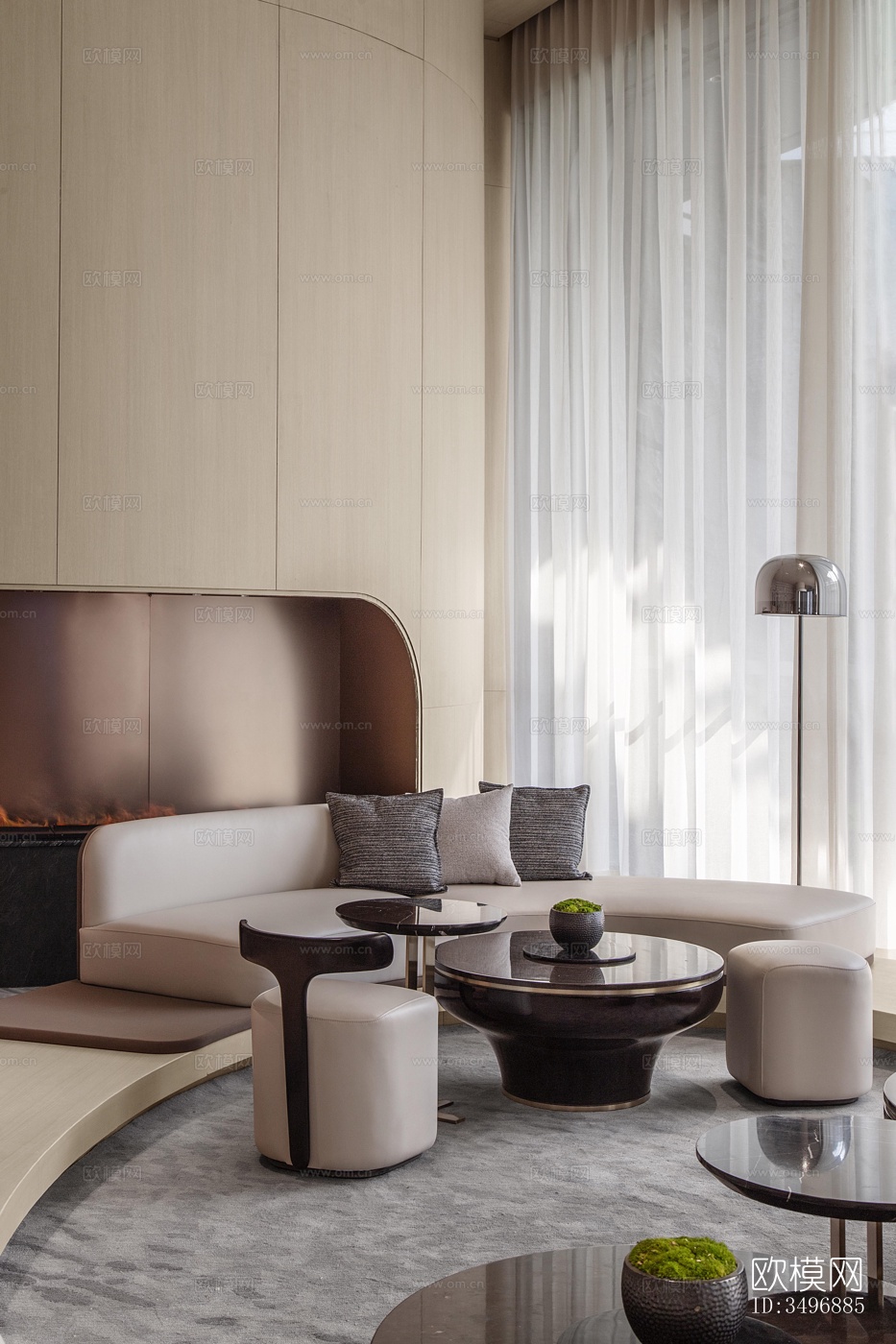 现代售楼处效果图下载（渲染图3）