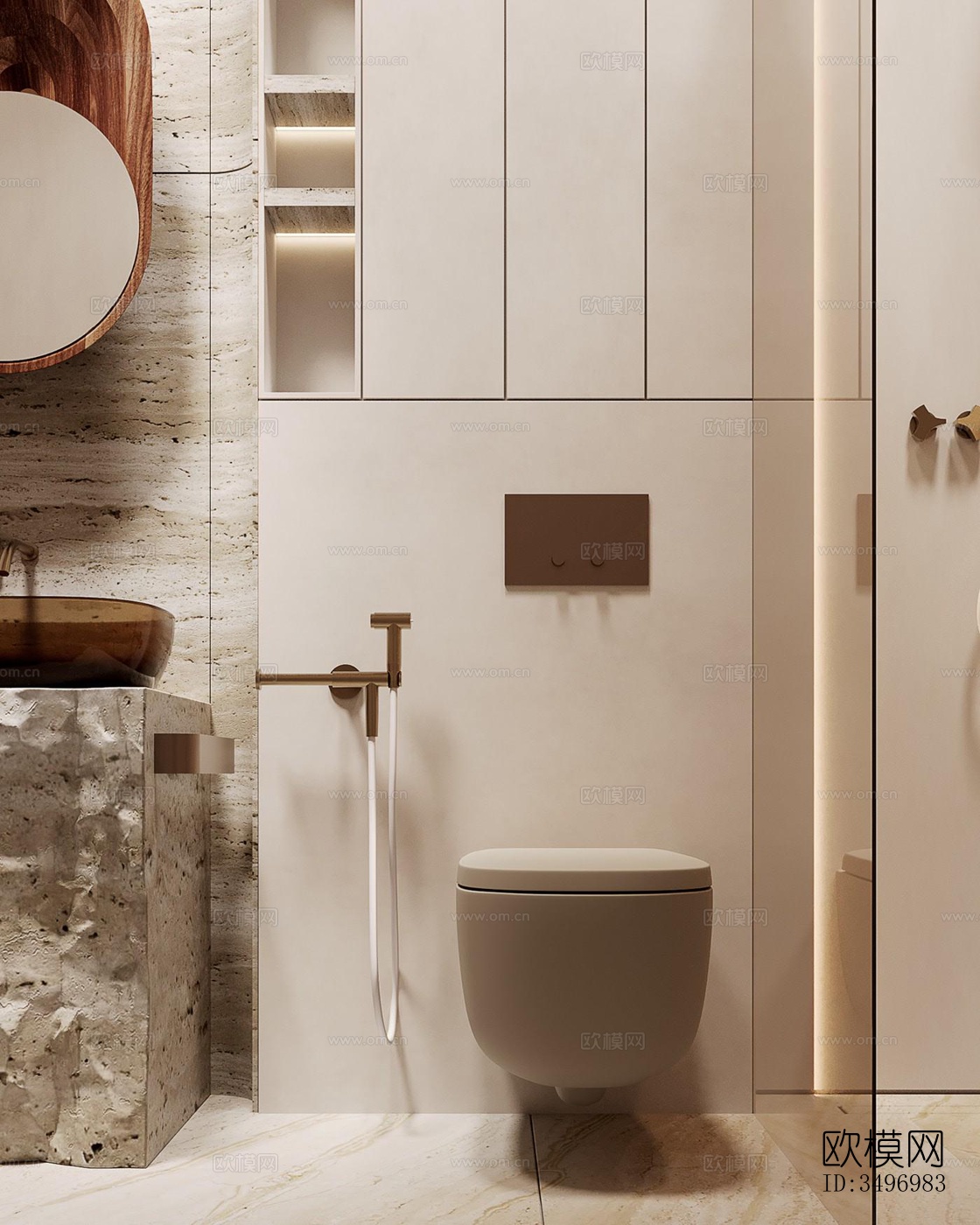 现代大平层效果图下载（渲染图20）