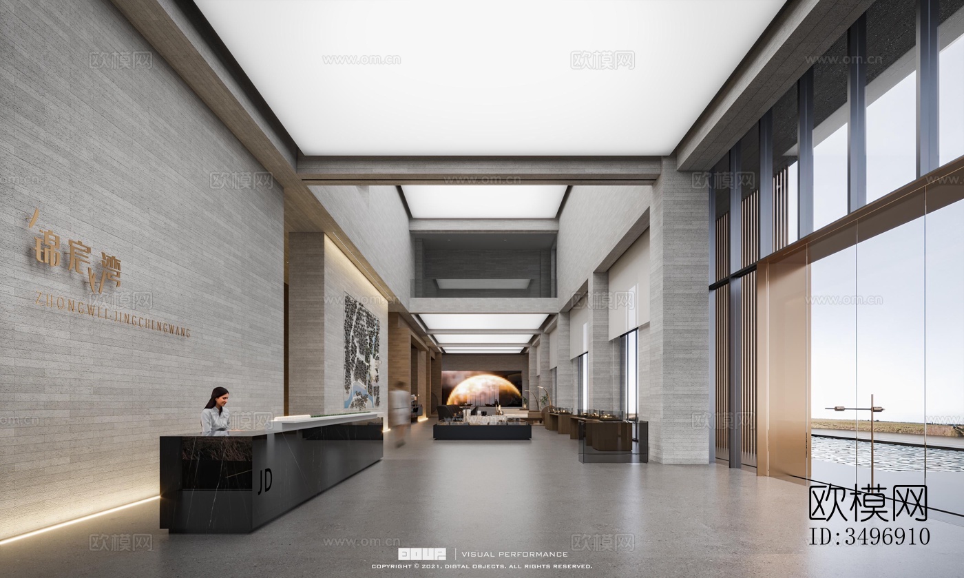 现代售楼处效果图下载（渲染图8）