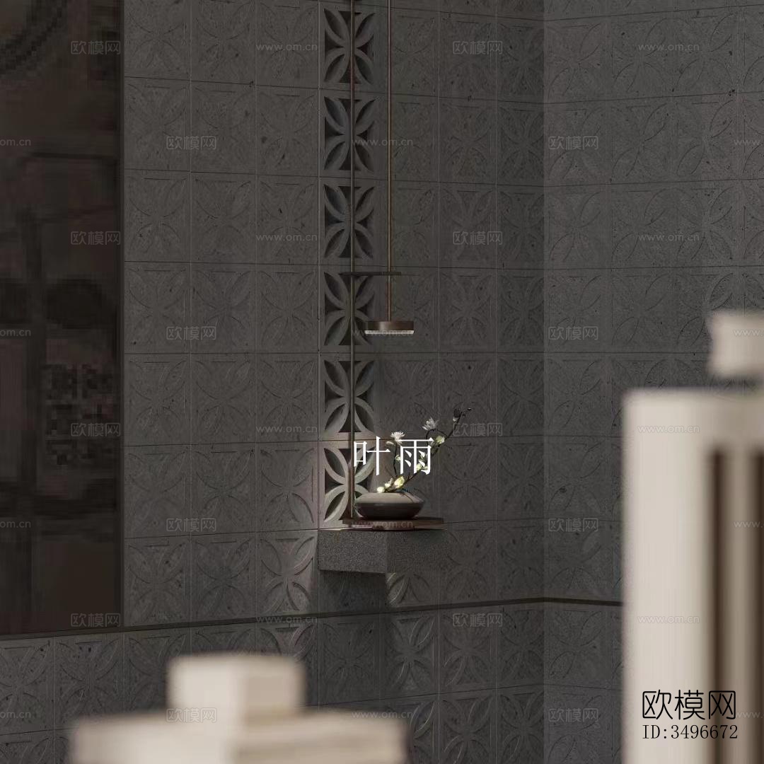 新中式售楼处效果图下载（渲染图4）