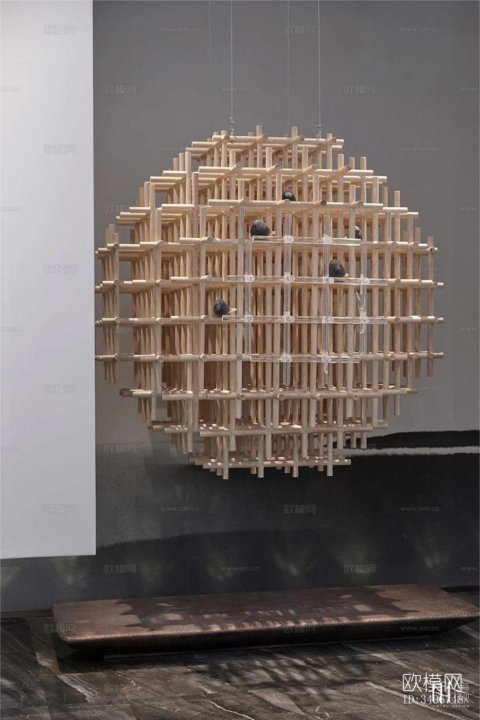 新中式售楼处效果图下载（渲染图8）