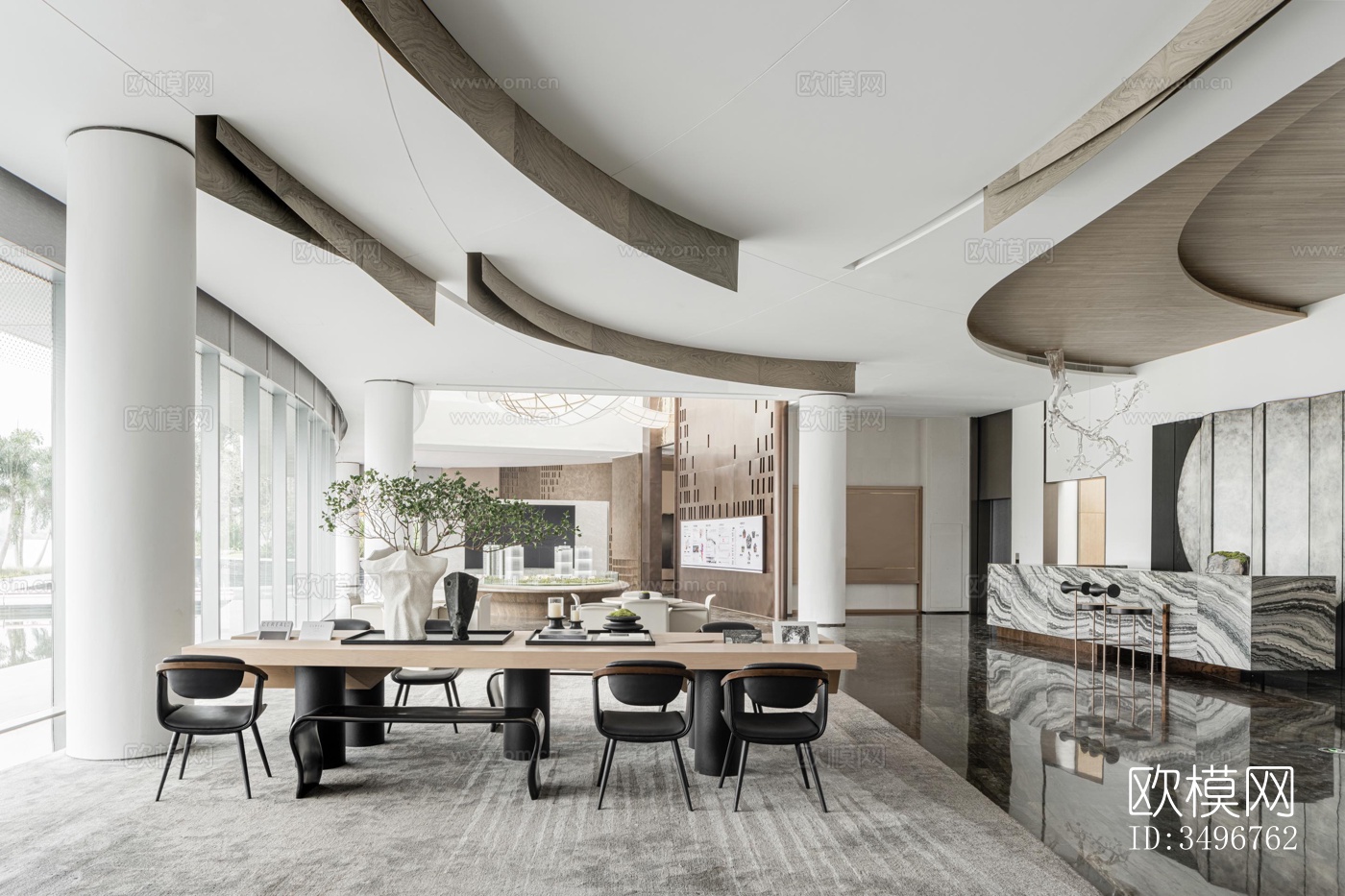 现代售楼处效果图下载（渲染图9）