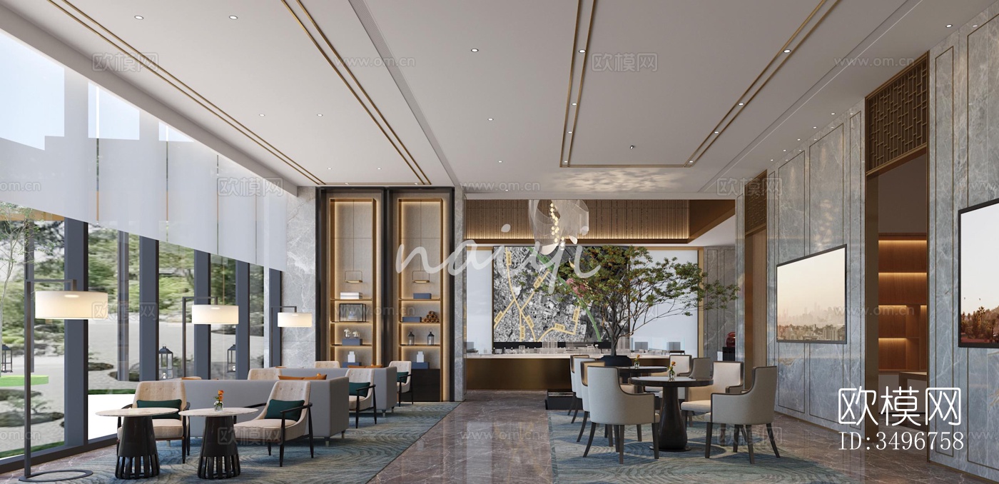 现代售楼处效果图下载（渲染图6）