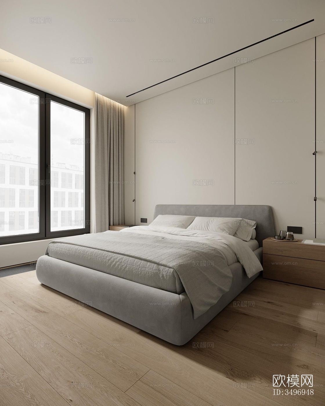 现代大平层效果图下载（渲染图11）