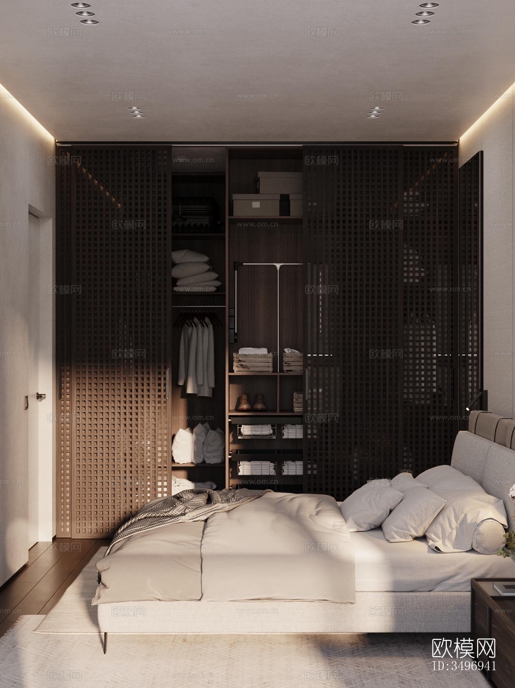 现代大平层效果图下载（渲染图9）