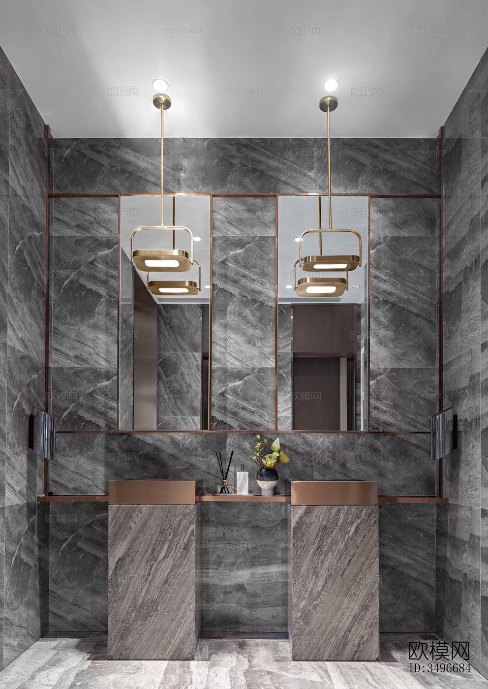 新中式售楼处效果图下载（渲染图11）