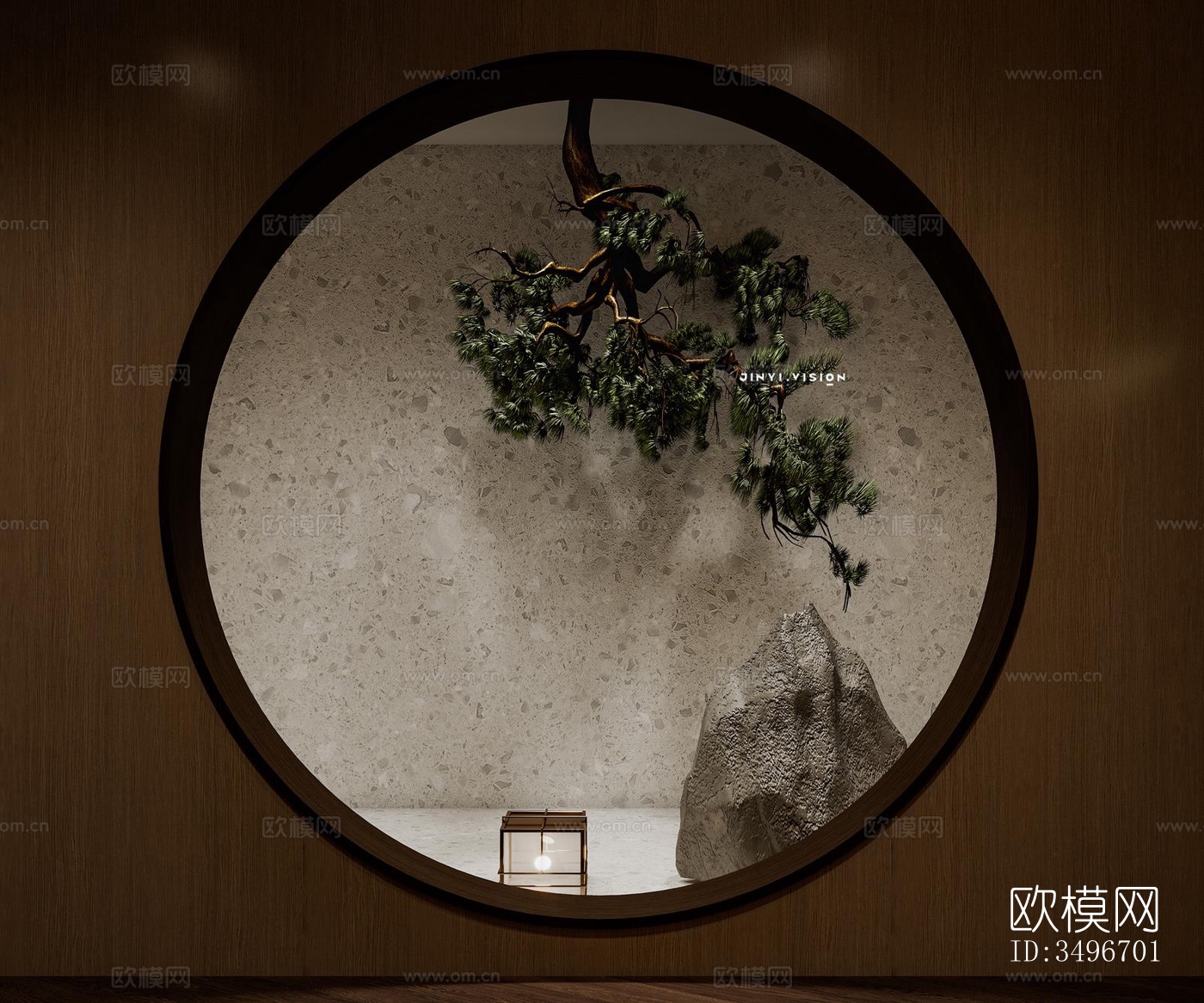 新中式售楼处效果图下载（渲染图2）