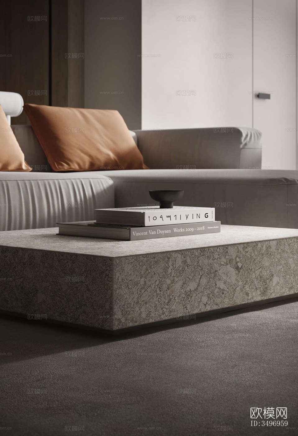 现代大平层效果图下载（渲染图18）