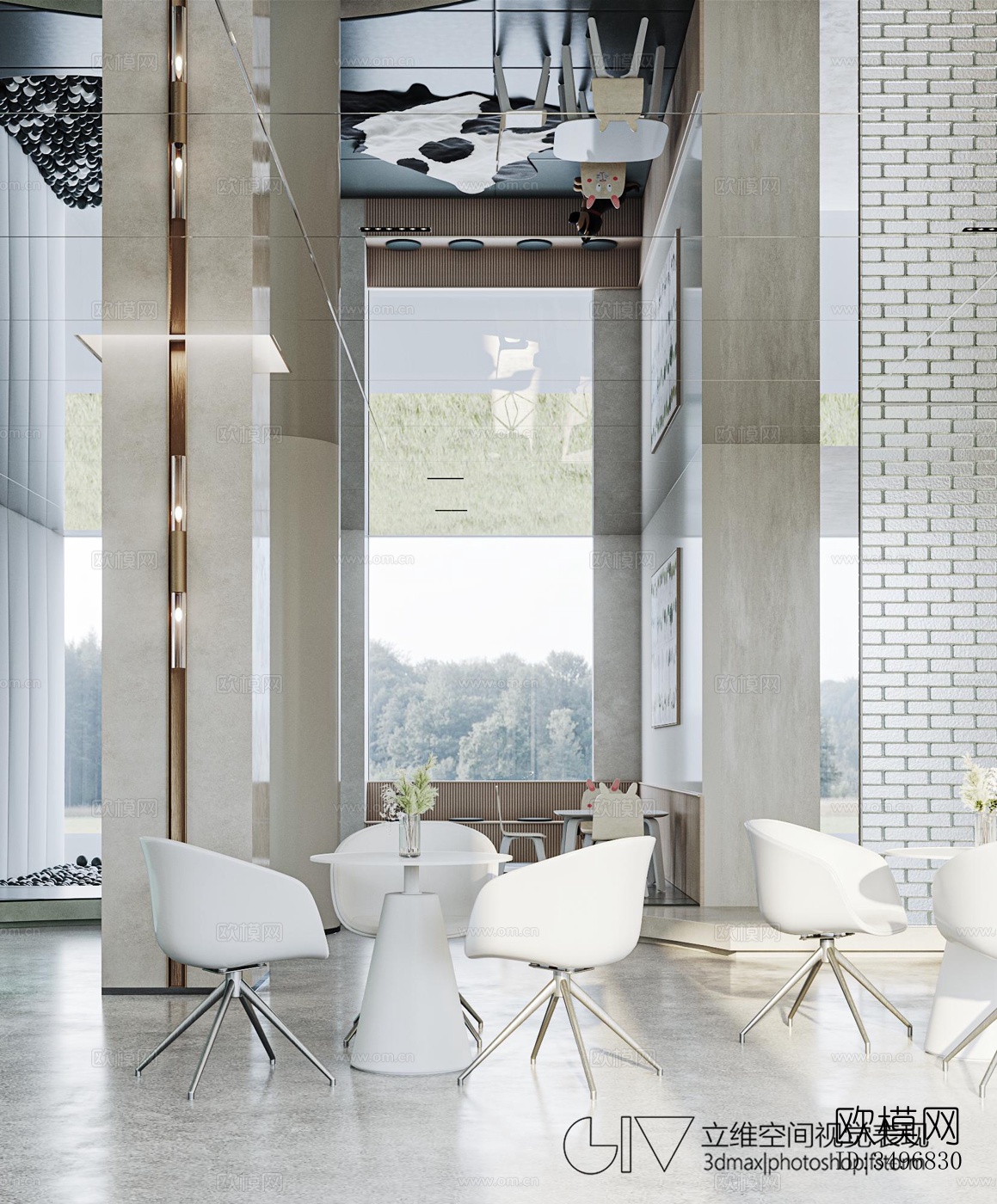 现代售楼处效果图下载（渲染图16）