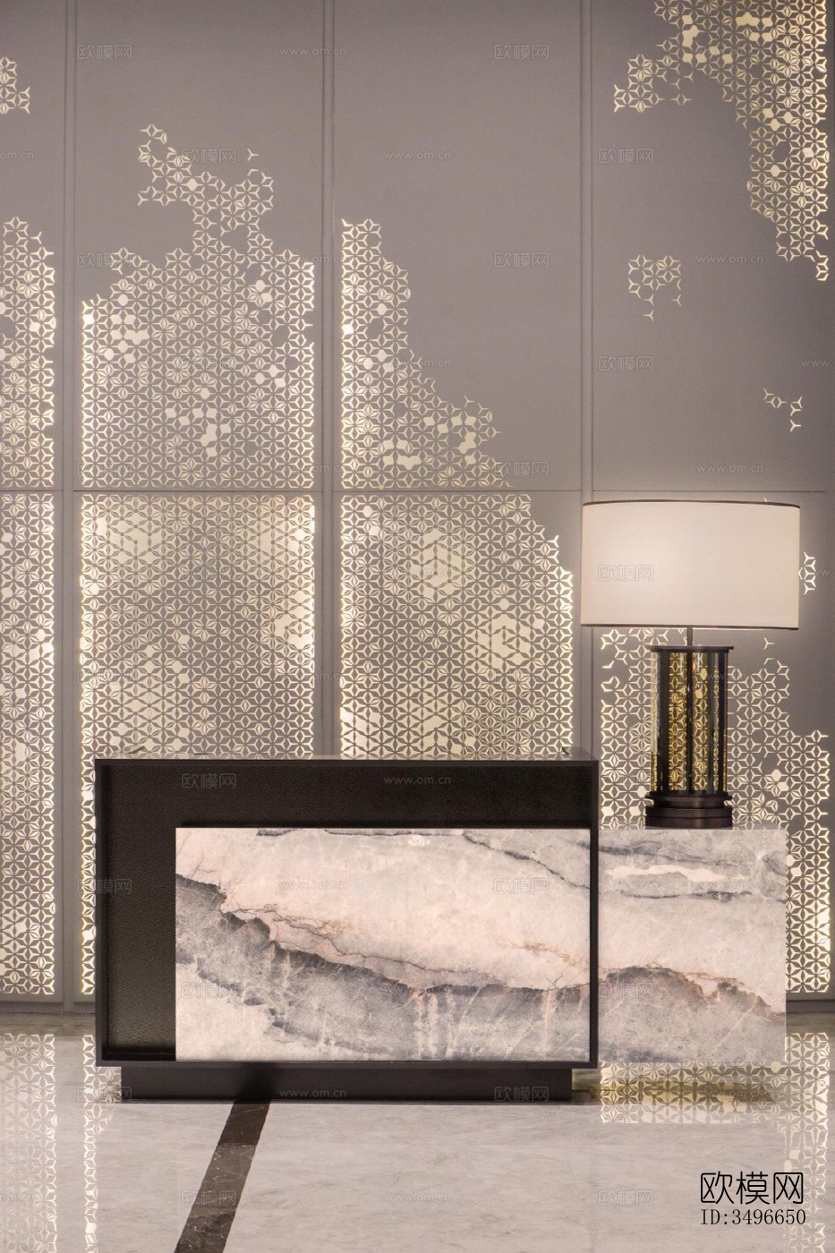 新中式售楼处效果图下载（渲染图4）