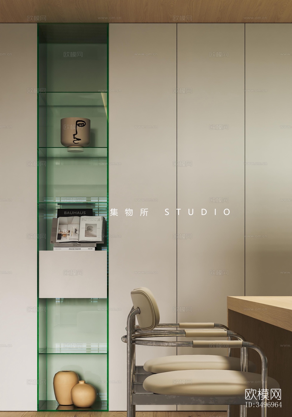 现代大平层效果图下载（渲染图10）