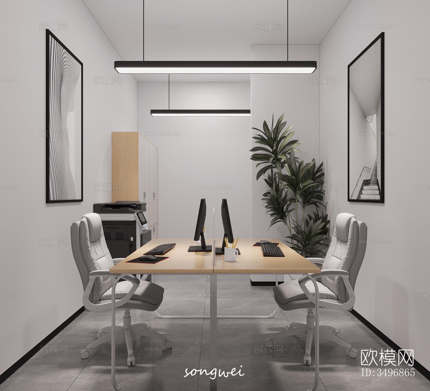 现代售楼处效果图下载（渲染图6）