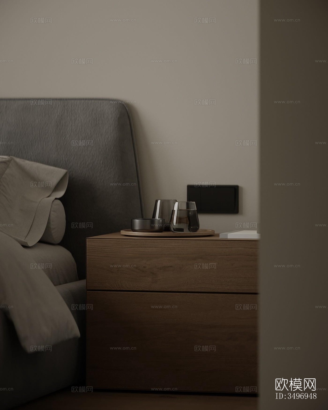 现代大平层效果图下载（渲染图13）