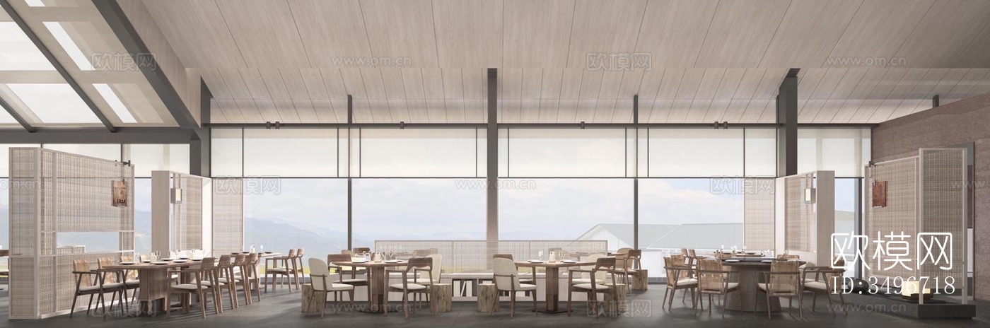 新中式售楼处效果图下载（渲染图13）